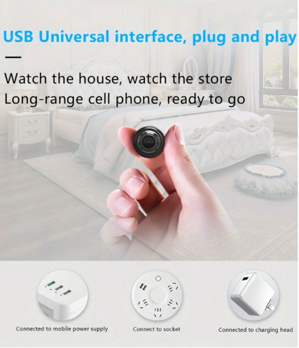 Mini Wireless WiFi Camera, 160°Super Wide