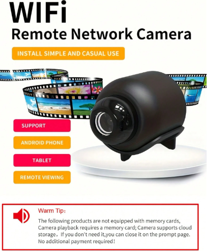 Mini Wireless WiFi Camera, 160°Super Wide